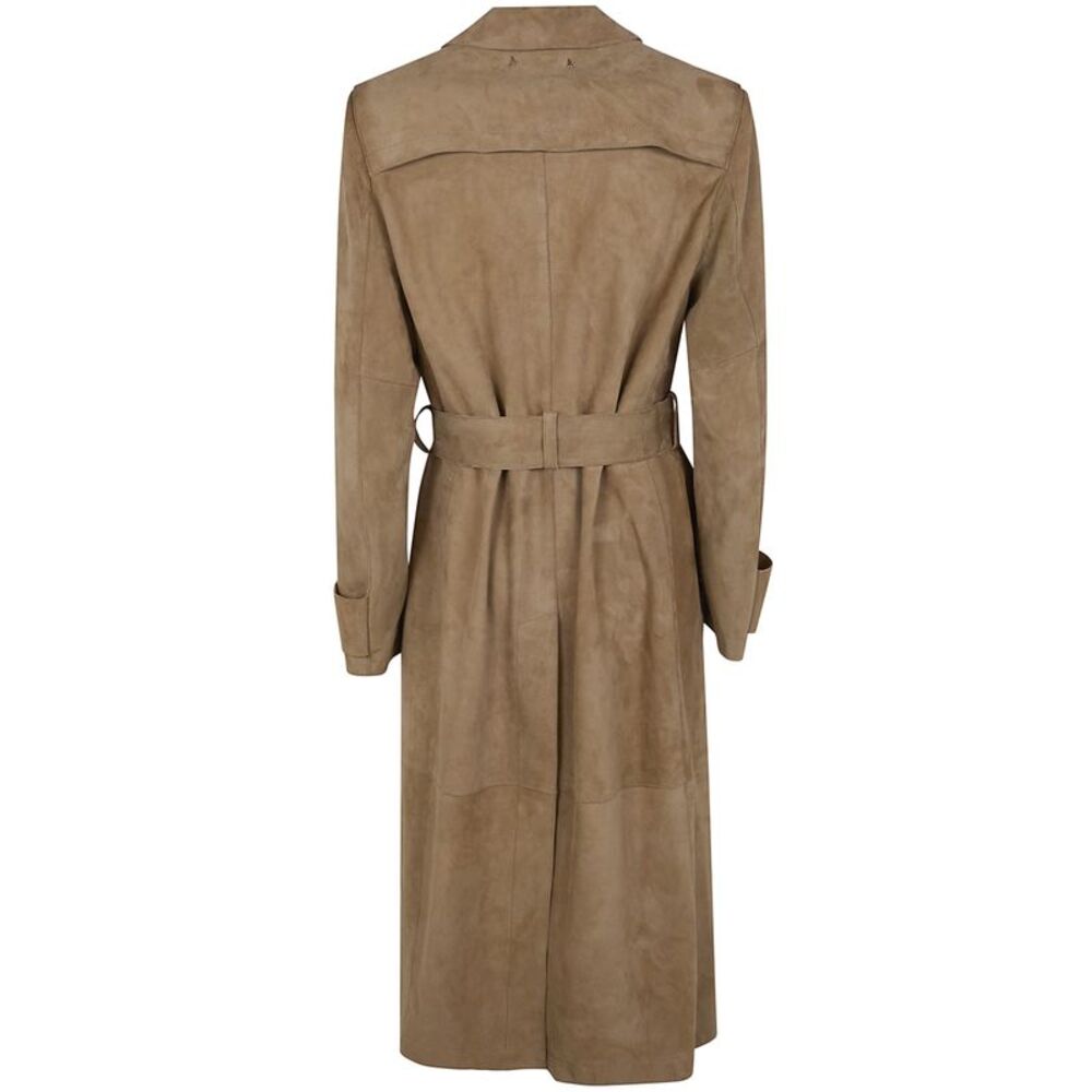 Golden Goose Women "Journey W`S Peggy" Trench Coat With Belt Light Suede - Picture 7 of 7